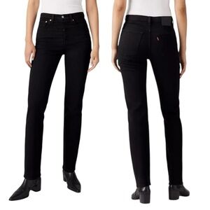 Levi’s Premium Wedgie Straight Size 27 Black Denim Jeans